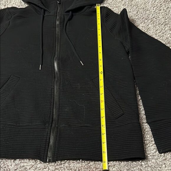 Black Hooded Zip-Up Jacket - Picture 2 of 6